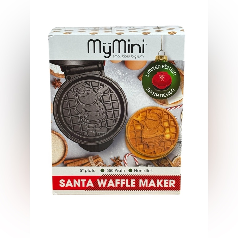 Limited Edition My Mini Santa Waffle Maker 5” Plate Non-Stick NEW